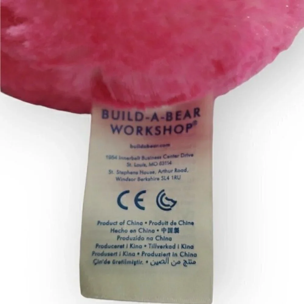 BABW Build-A-Bear Pink Fuchsia Donut Sprinkle Teddy Bear‎ Plush 16